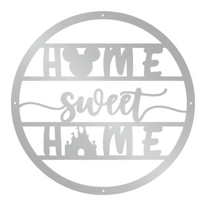 Home Sweet Home Metal Sign, Disney Metal Sign, Mickey Face And Castle Sign, Home And Wall Decor, Christmas Gifts, Housewarming Gifts