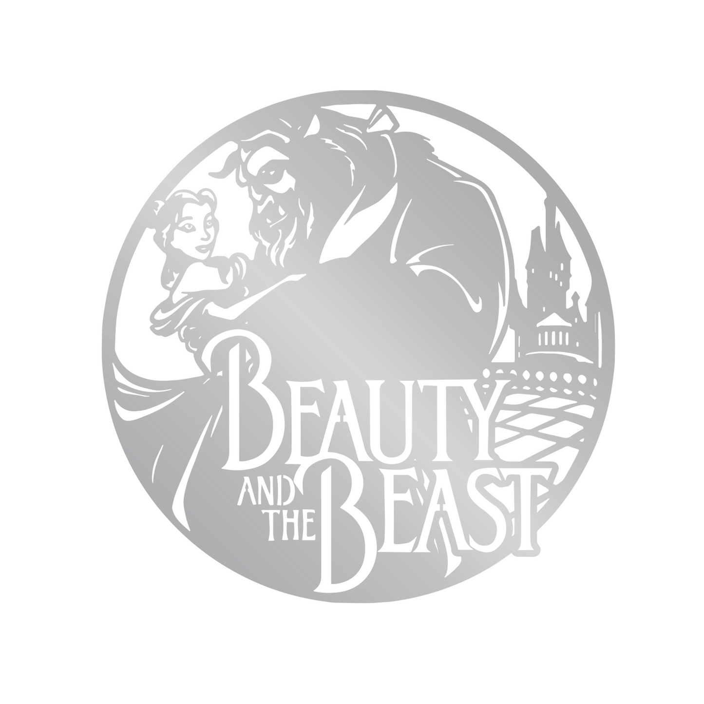 Beauty And The Beast Metal Wall Art, Disney Theme Home Decor