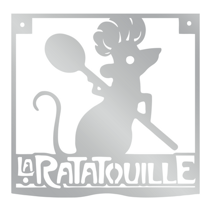 La Ratatouille Metal Sign, Unique Kitchen Wall Decor, Dining Room Decor, Gift For Chef Gusteau, Housewarming Gifts, Christmas Gifts