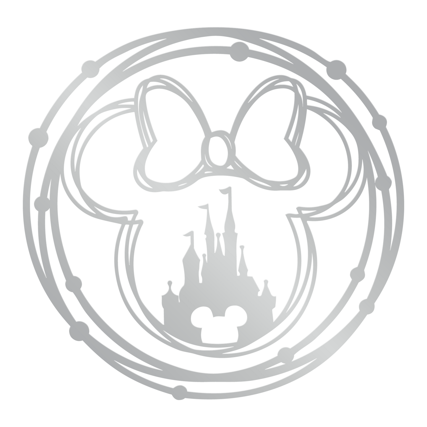 Mouse Head Outline Metal Decor - Mickey Castle Metal sign