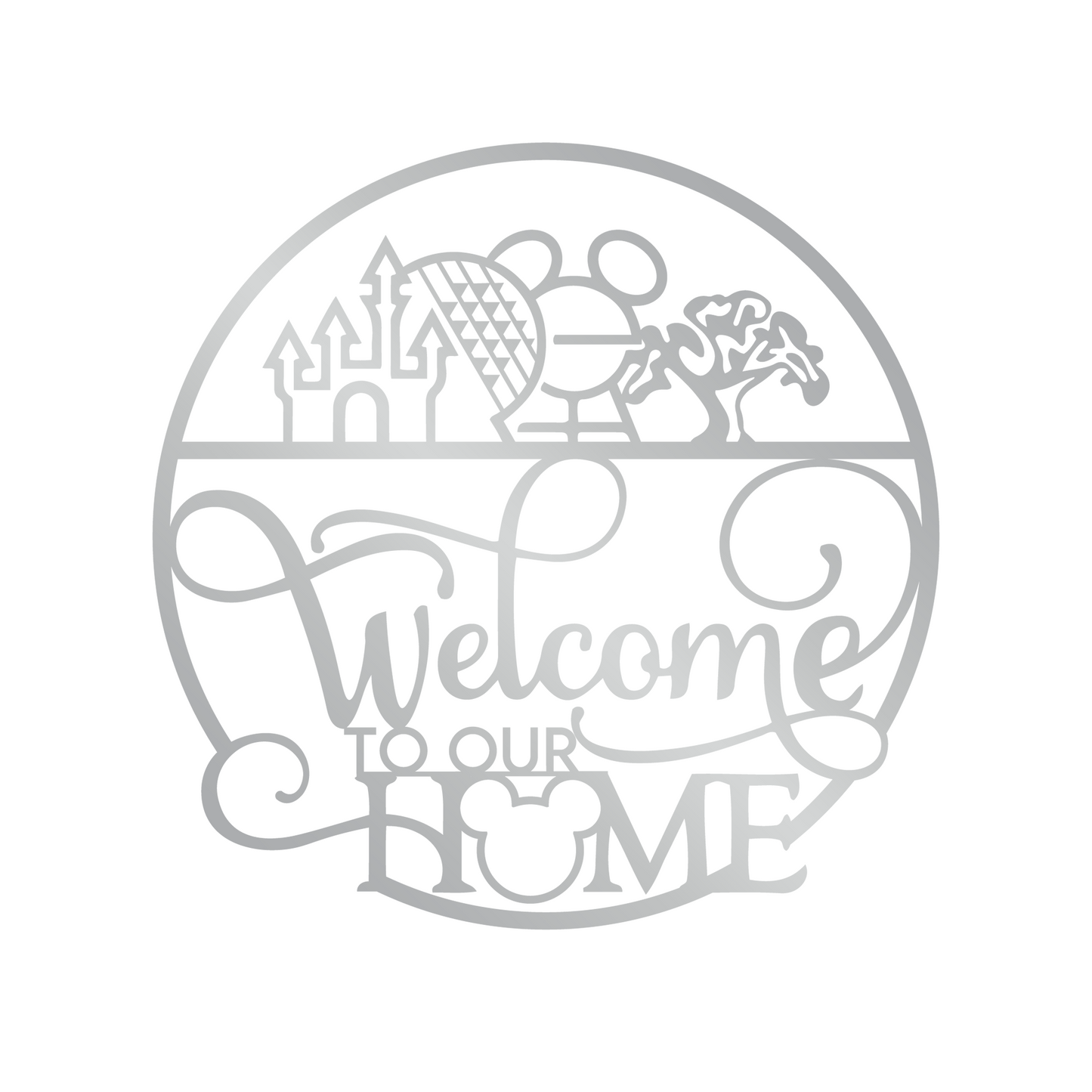 Welcome To Our Home Metal Wall Art, Home Entrance Deocr