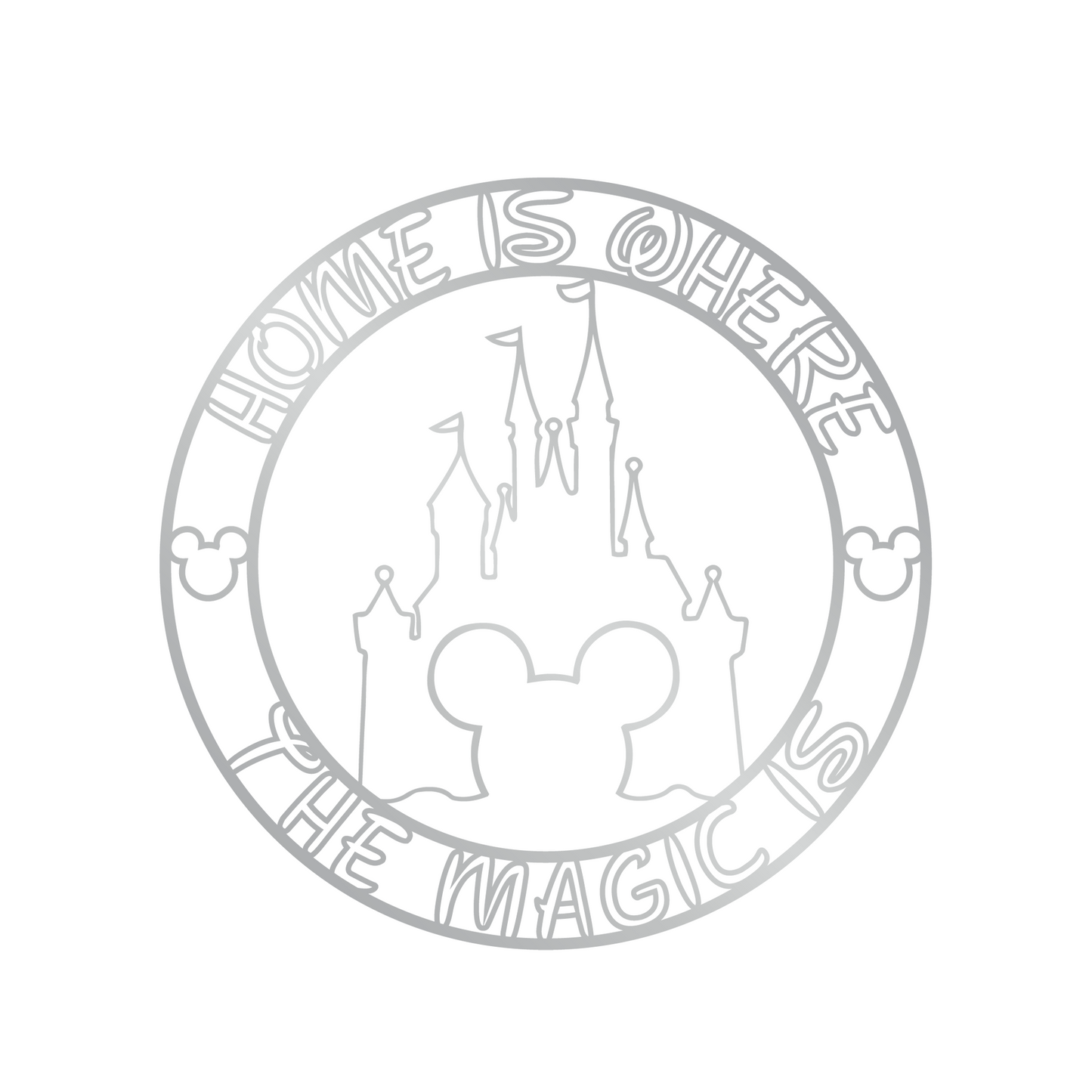 Home Is Where The Magic Is Metal Wall Art, Disney Home Wall Deocr, Mickey Castle Sign