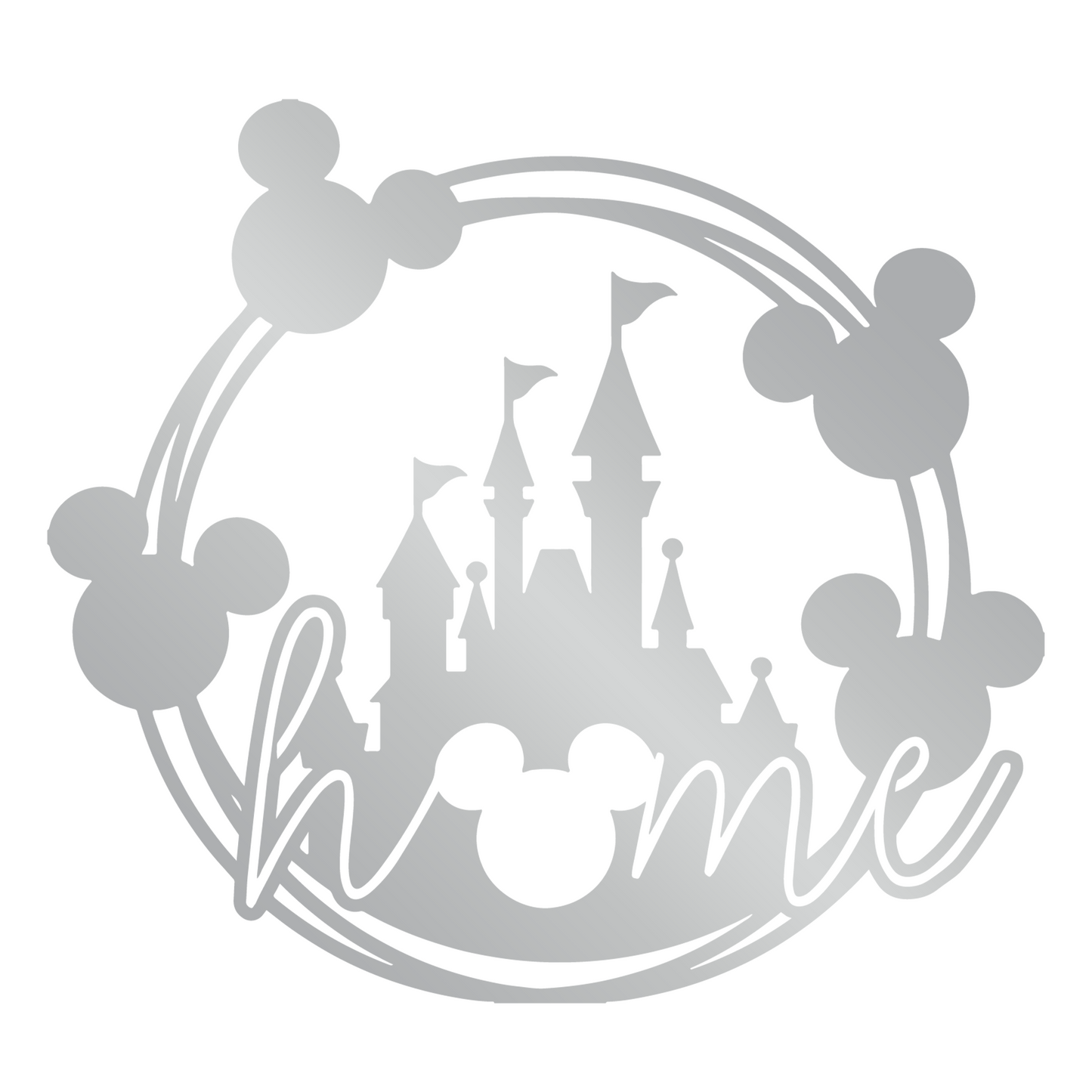 Mickey Castle Metal Wall Art, Disney Theme Home Decor