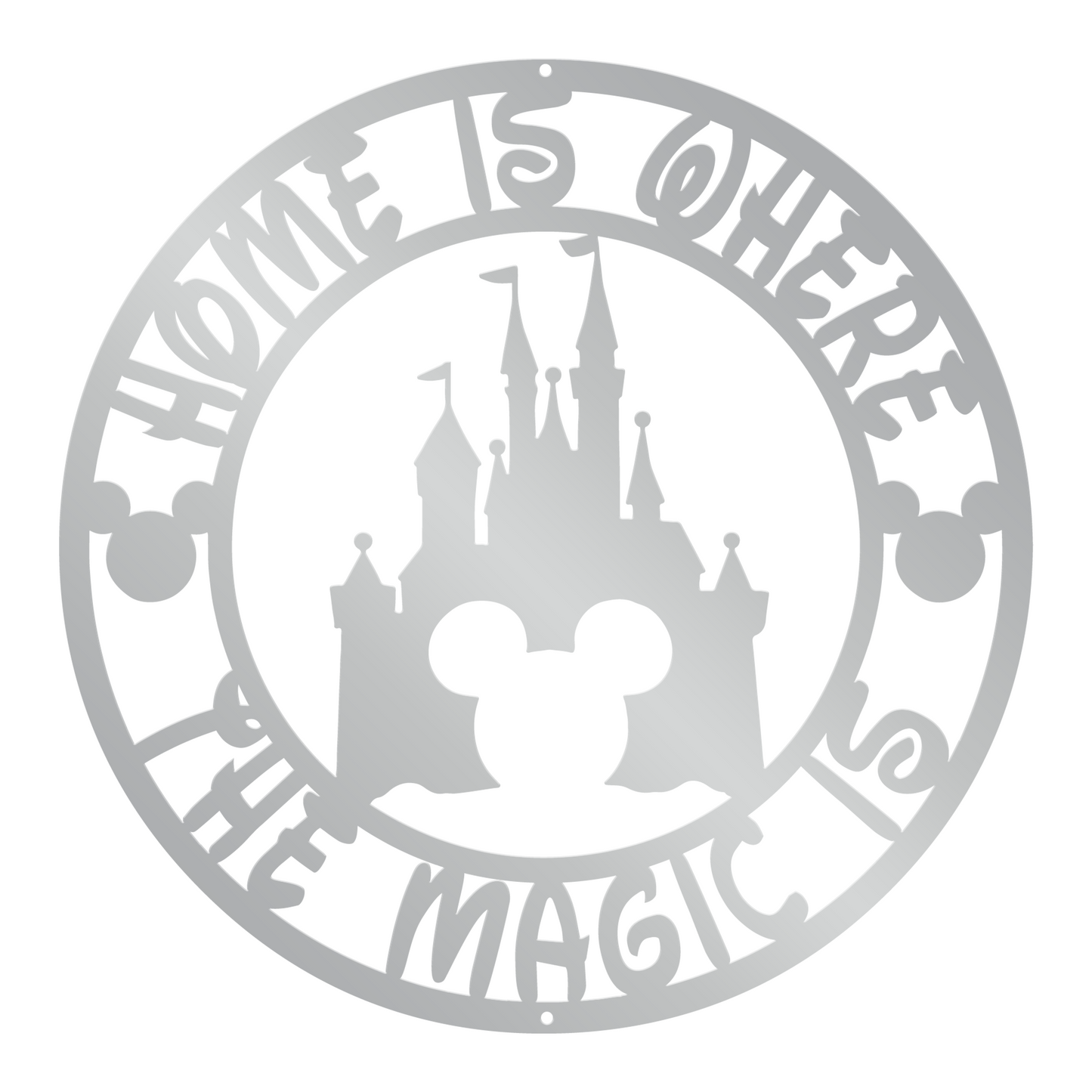 Home Is Where The Magic Is Disney Metal Sign, Disney Castle Metal Sign, Mickey Metal Sign, Home and Wall Decor, Front Porch Decor, Housewarming Gifts, Christmas Gifts