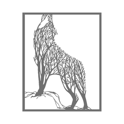 Black Wolf Metal Wall Art - Wolf Metal Wall Art