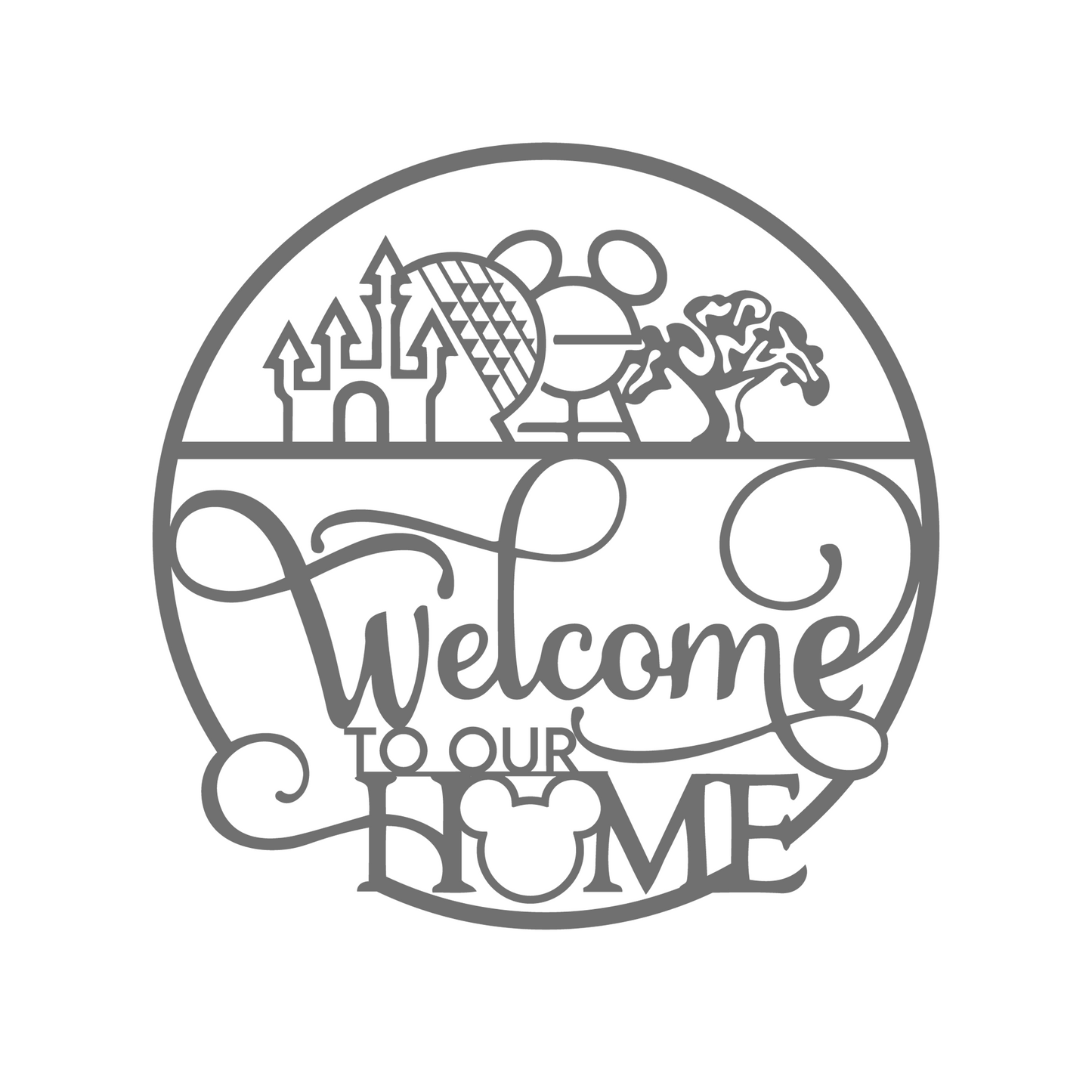 Welcome To Our Home Metal Wall Art, Home Entrance Deocr