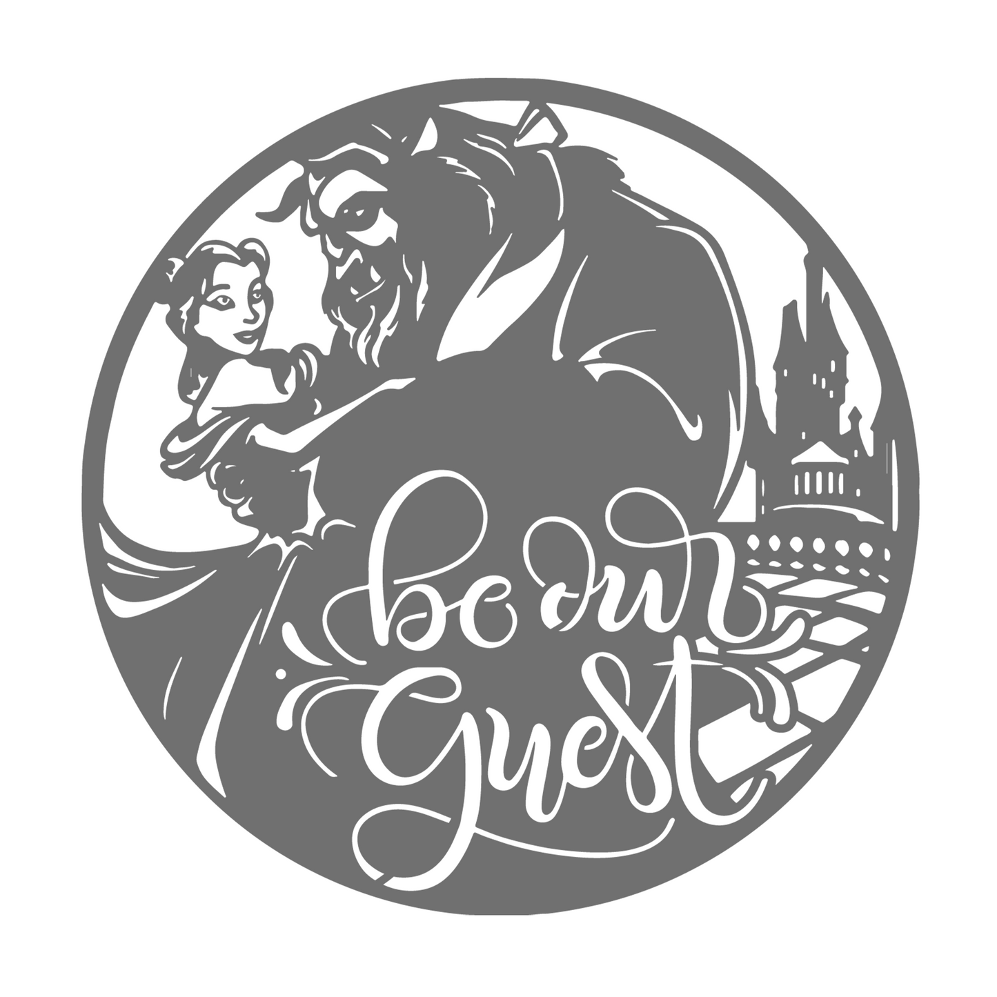 Be Our Guest Metal Wall Art, Disney Theme Home Decor