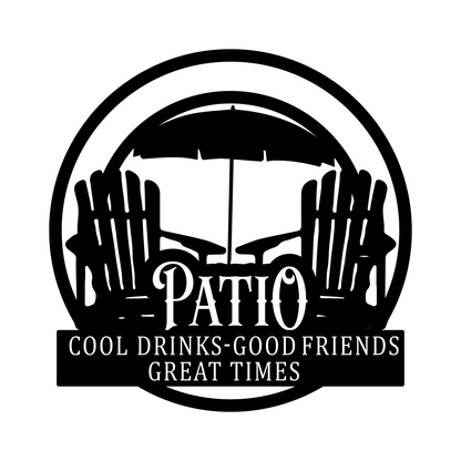 Customized Beach View Metal Sign, Cool Drinks - Good Friends - Great Times Sign