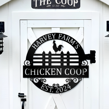 Custom Metal Signs, Chicken Coop Sign, Chicken Farm Sign