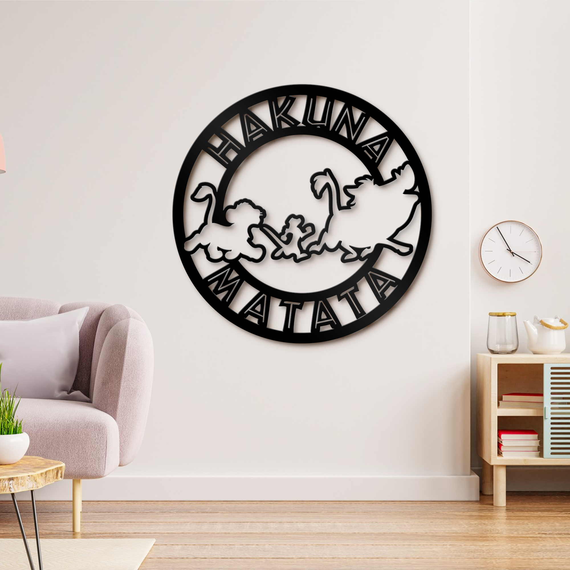 Hakuna Matata Round Metal Sign