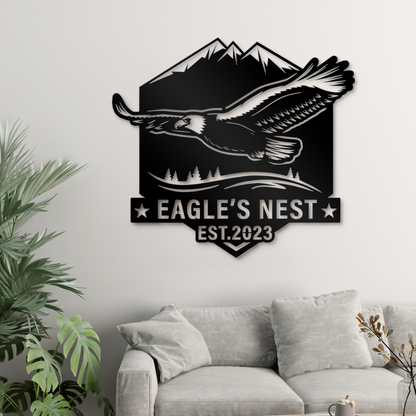 Eagle Address Sign Metal Sign with American Eagle Metal Bird Sign