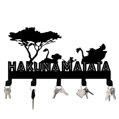 Hakuna Matata Metal Key Holders, Lion King Wall Hangings, Bathroom Door Hangers, Disney Door Decor, Home Key Racks, Kids Room Birthday Gifts