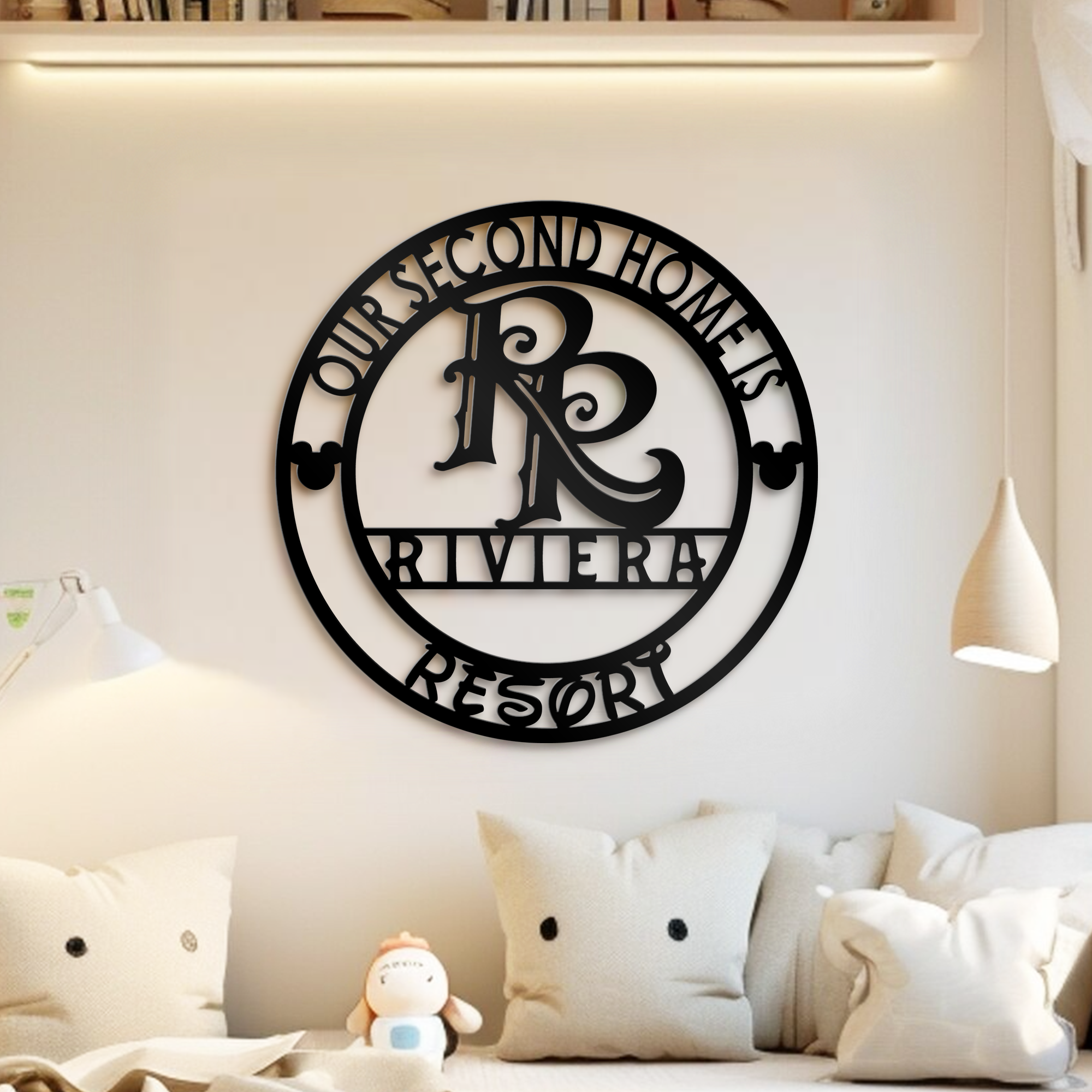 Our Second Home Is Riviera Resort Metal Sign