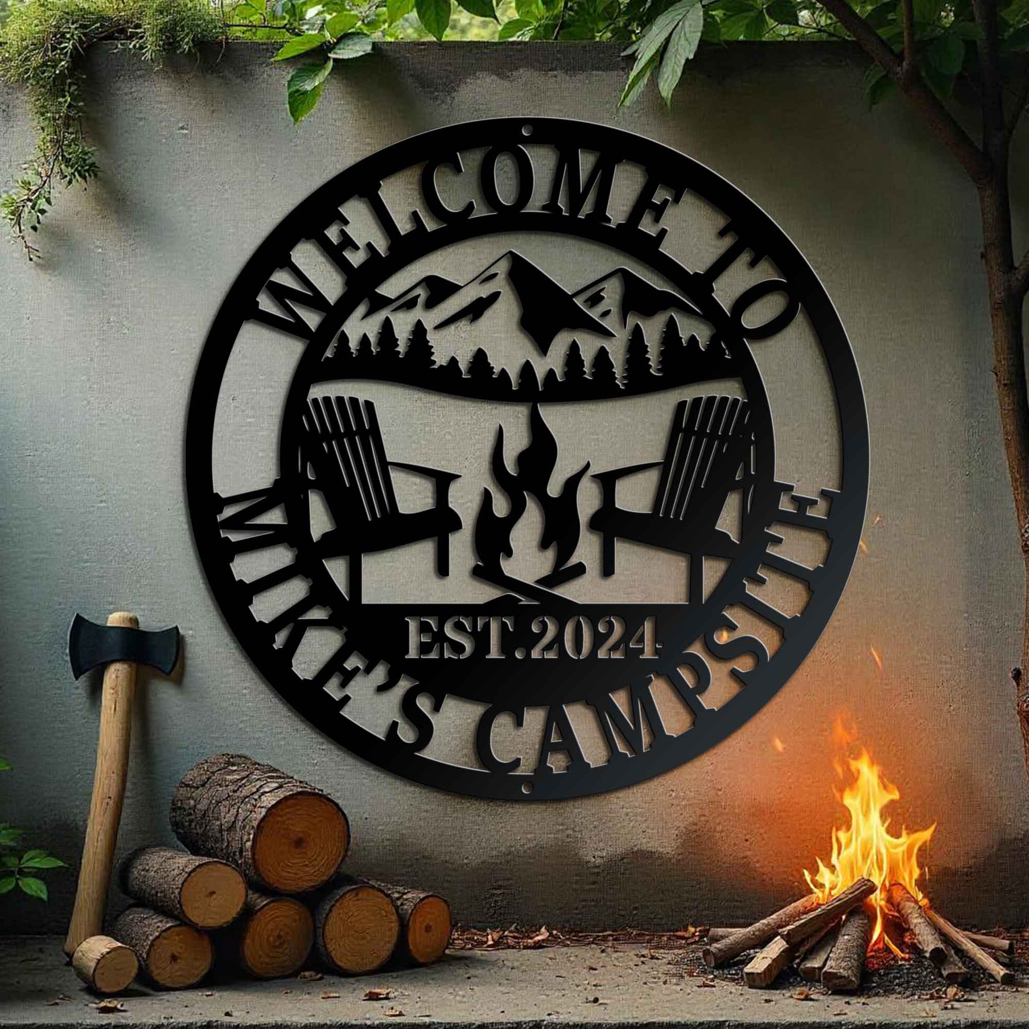 Own Camping Sign - Metal Campsite - Camper Decor - Campfire Sign