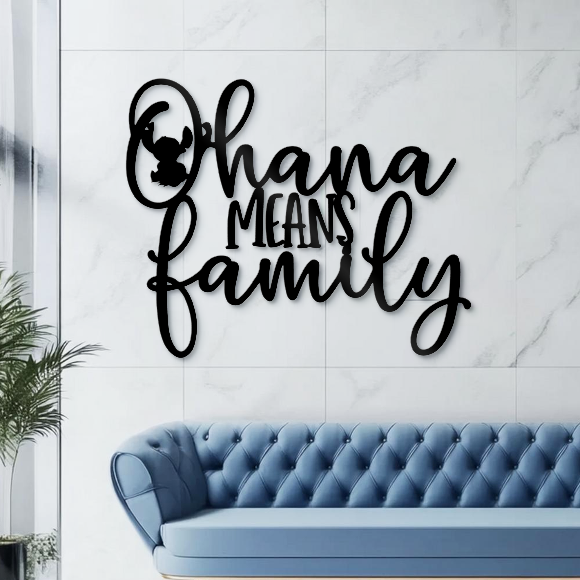 Ohana Means Family Metal Wall Art, Nursery Wall Art, Home Wall Decor