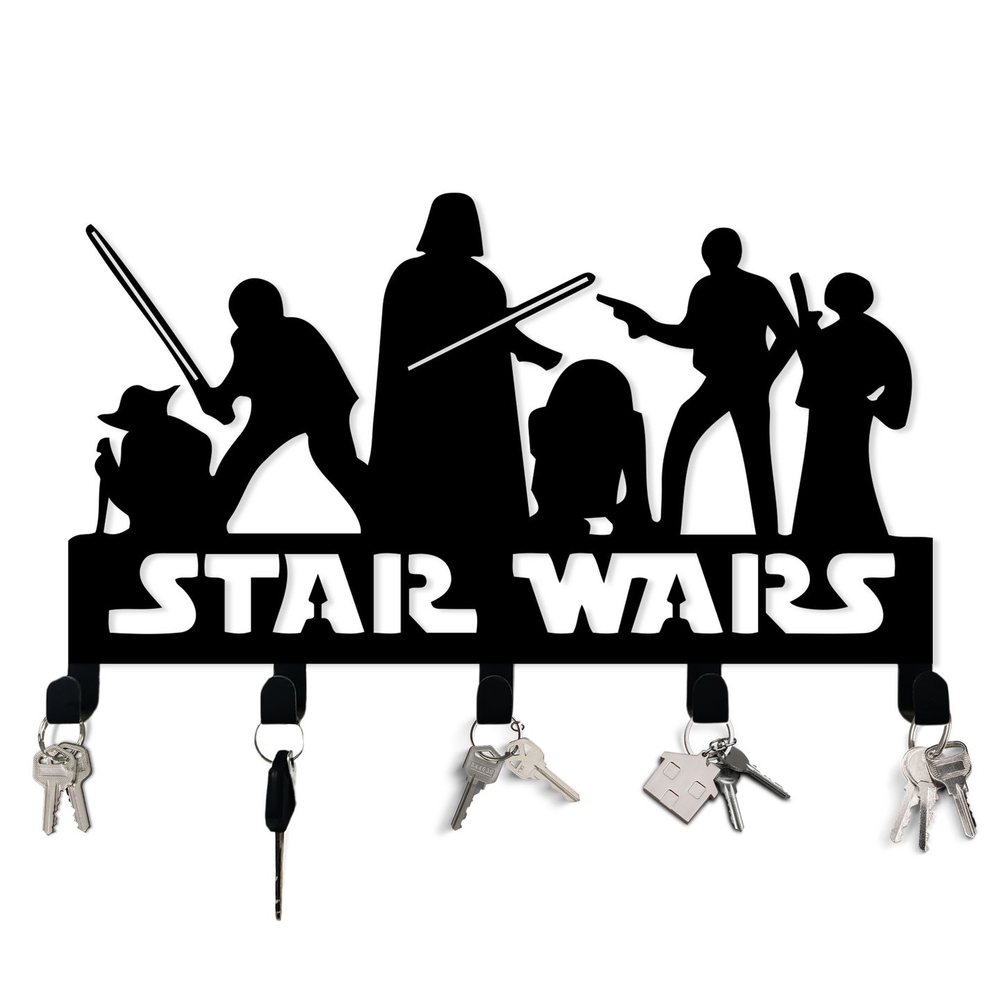 Star Wars Character Key Hangers - Disney Theme Metal Hanger - Game Room Wall Decor