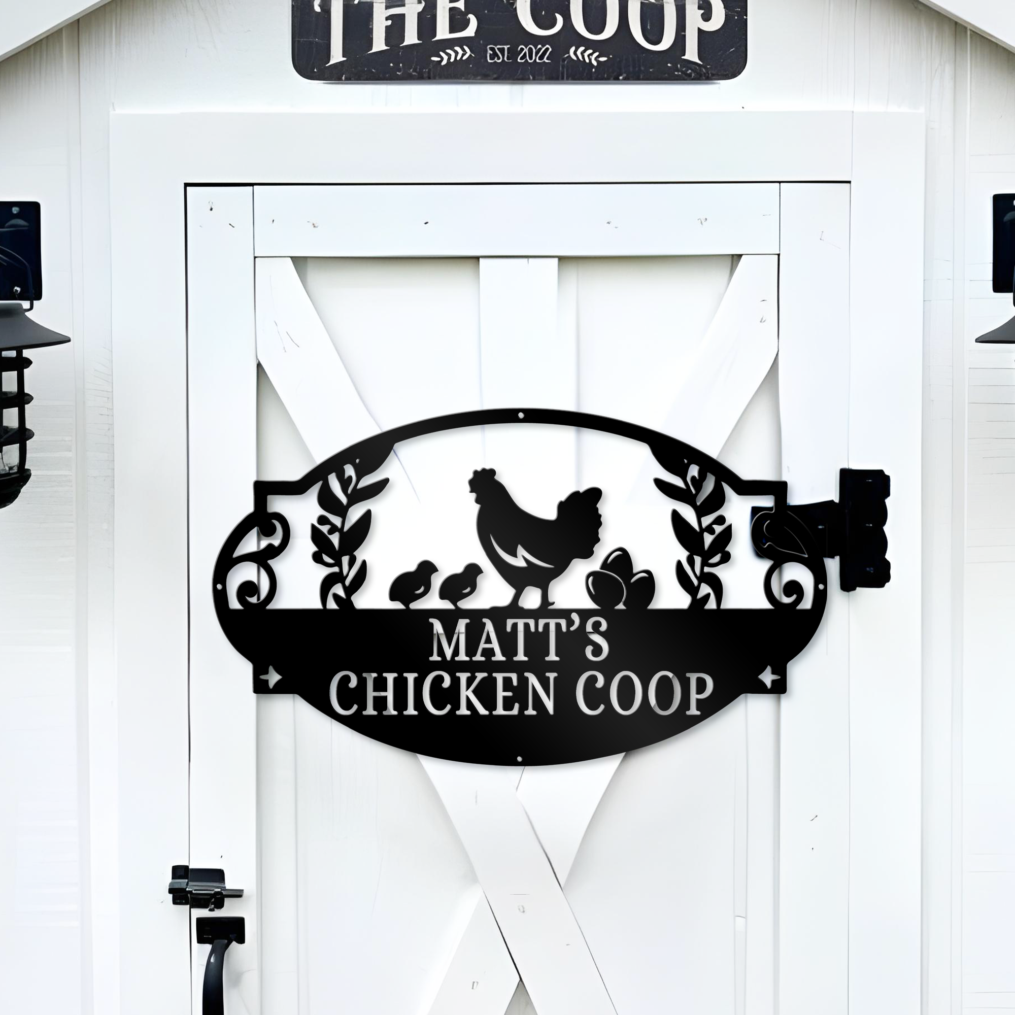 Personalized Chicken Coop Metal Sign, Gift For Farmer, Hen House Decor