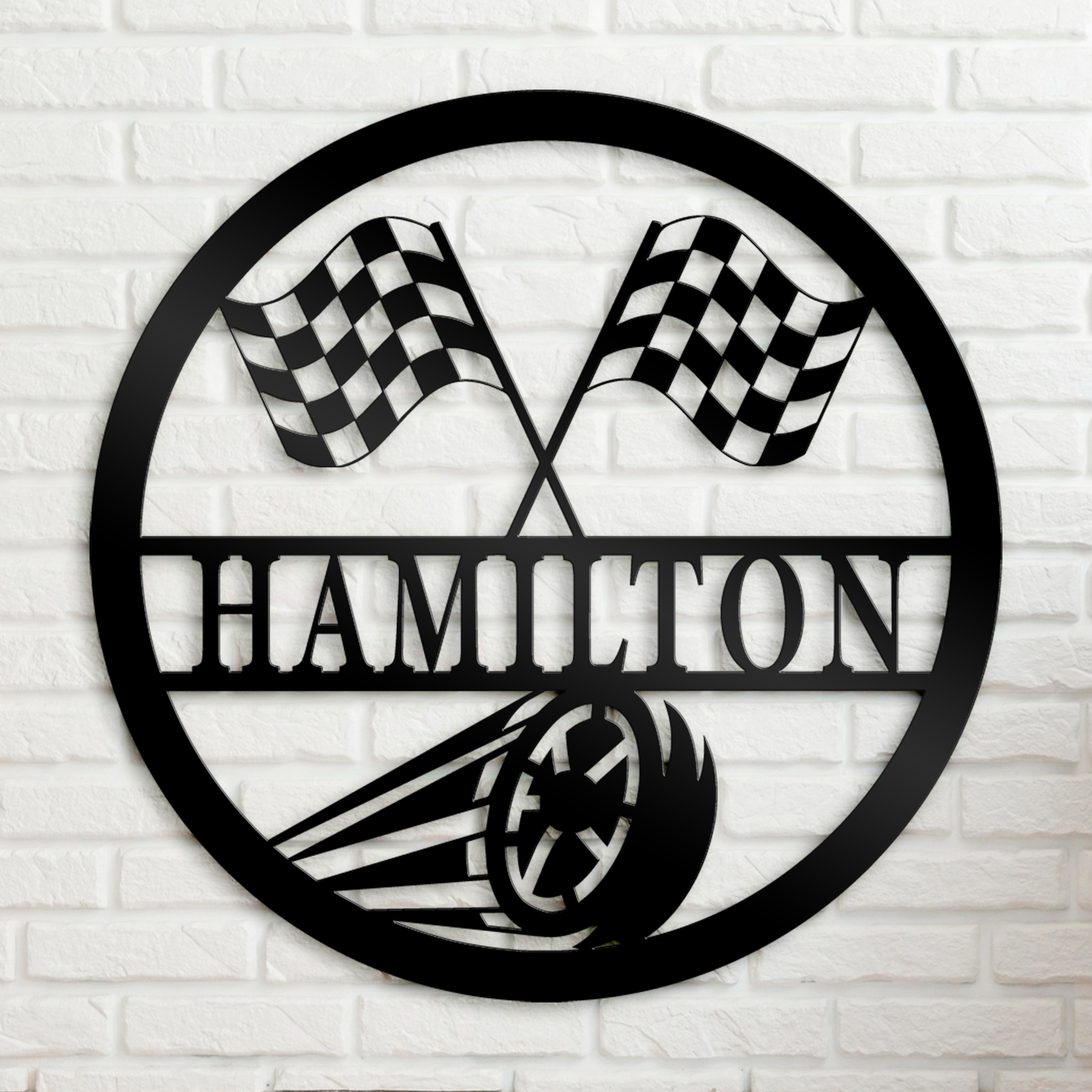 Checkered Flag Racing Sign, Racing Flag Sign