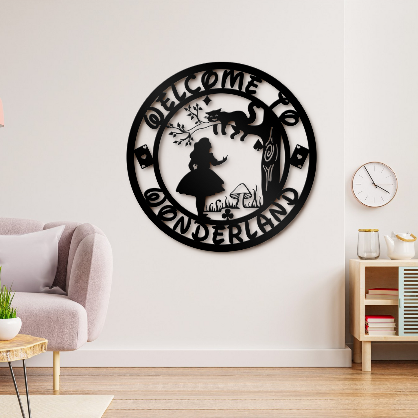 Disney Wonderland Princess Wall Art - Cute cat Theme Wall Decor