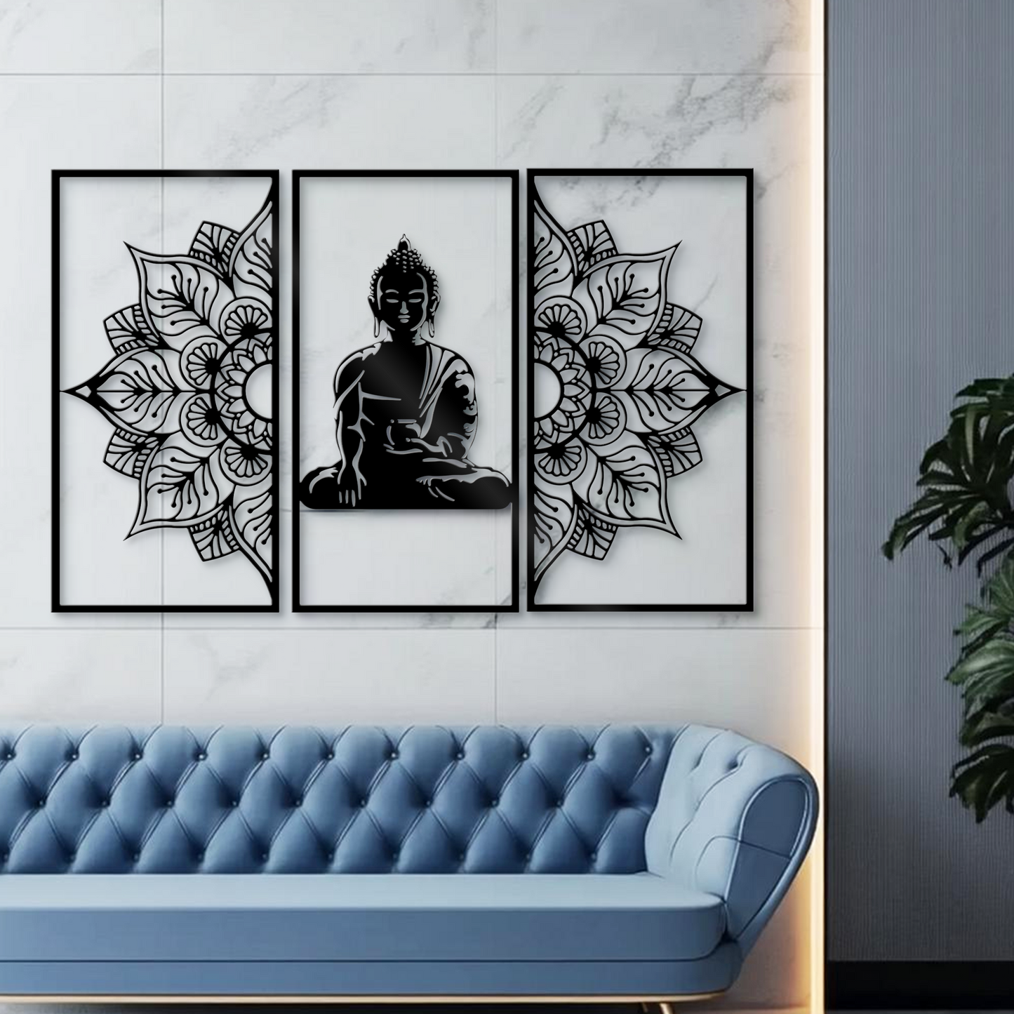 Buddha Meditation Wall Art - Buddha Wall Art for Living Room