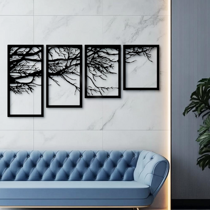 Tree Branches Metal Wall Art, Minimal Metal Wall Art, Tree Of Life Metal Wall Decor