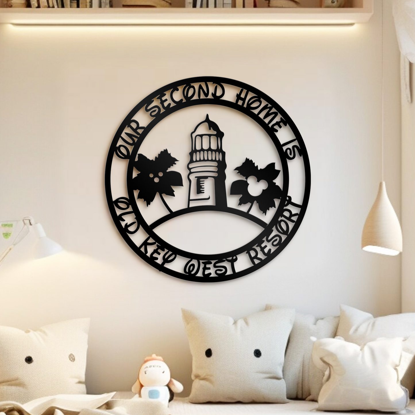 Our Second Home Is Disney Decor - Round Metal Sign