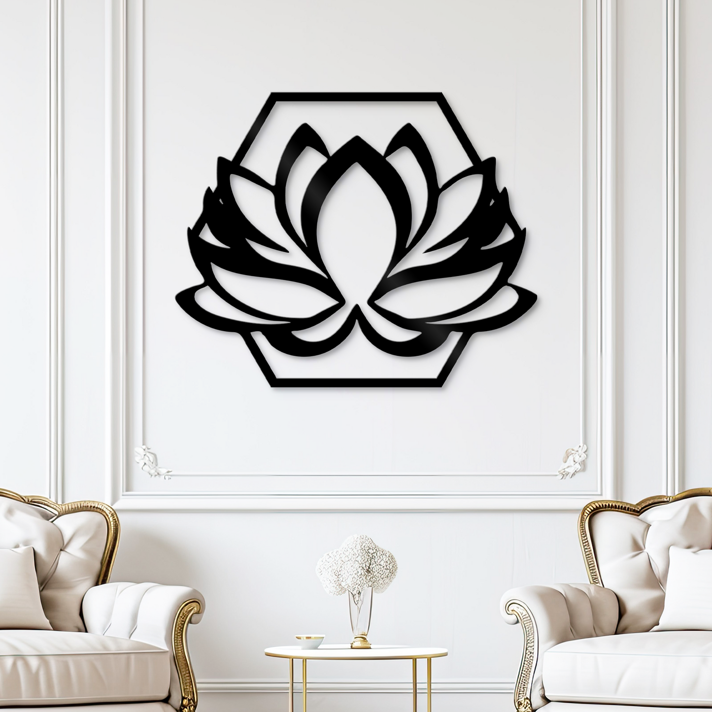 Lotus Flower Metal Wall Art - Garden Flower Gift