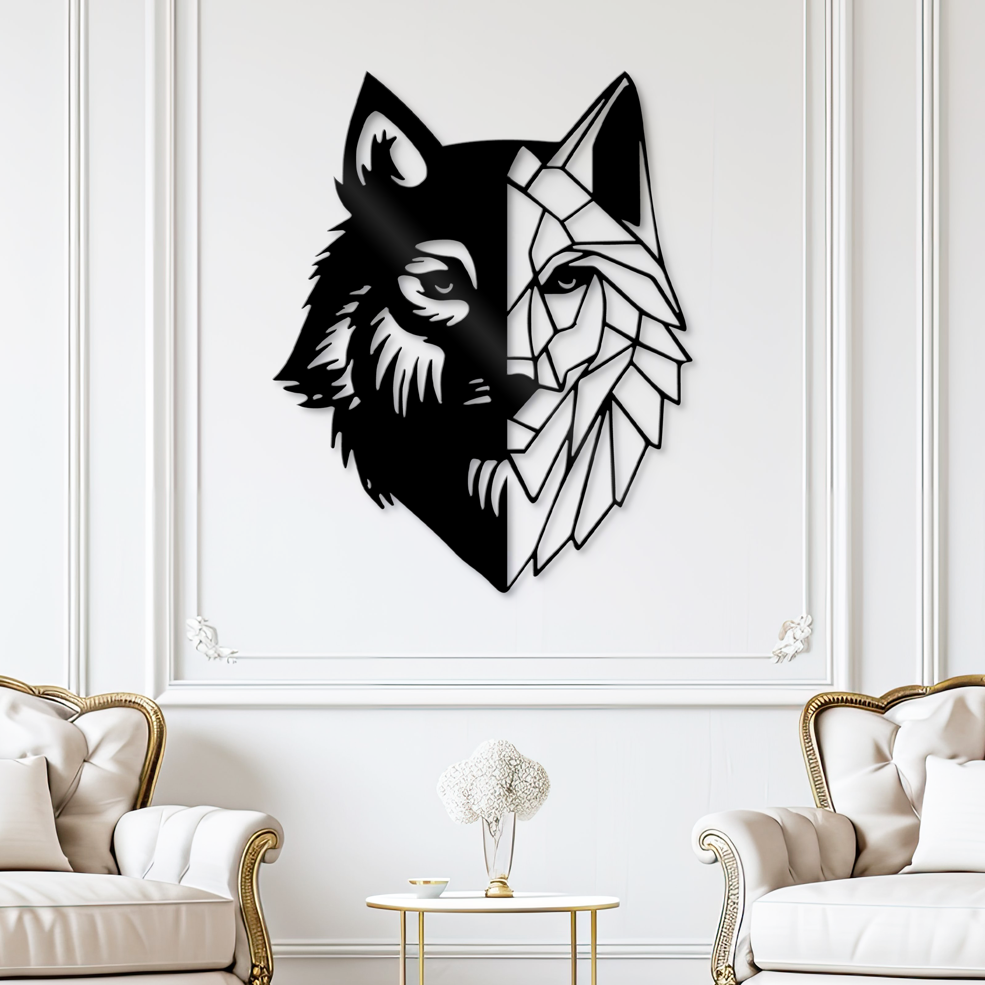 Majestic Wolf Metal Wall Decor - Direwolf Wall Art