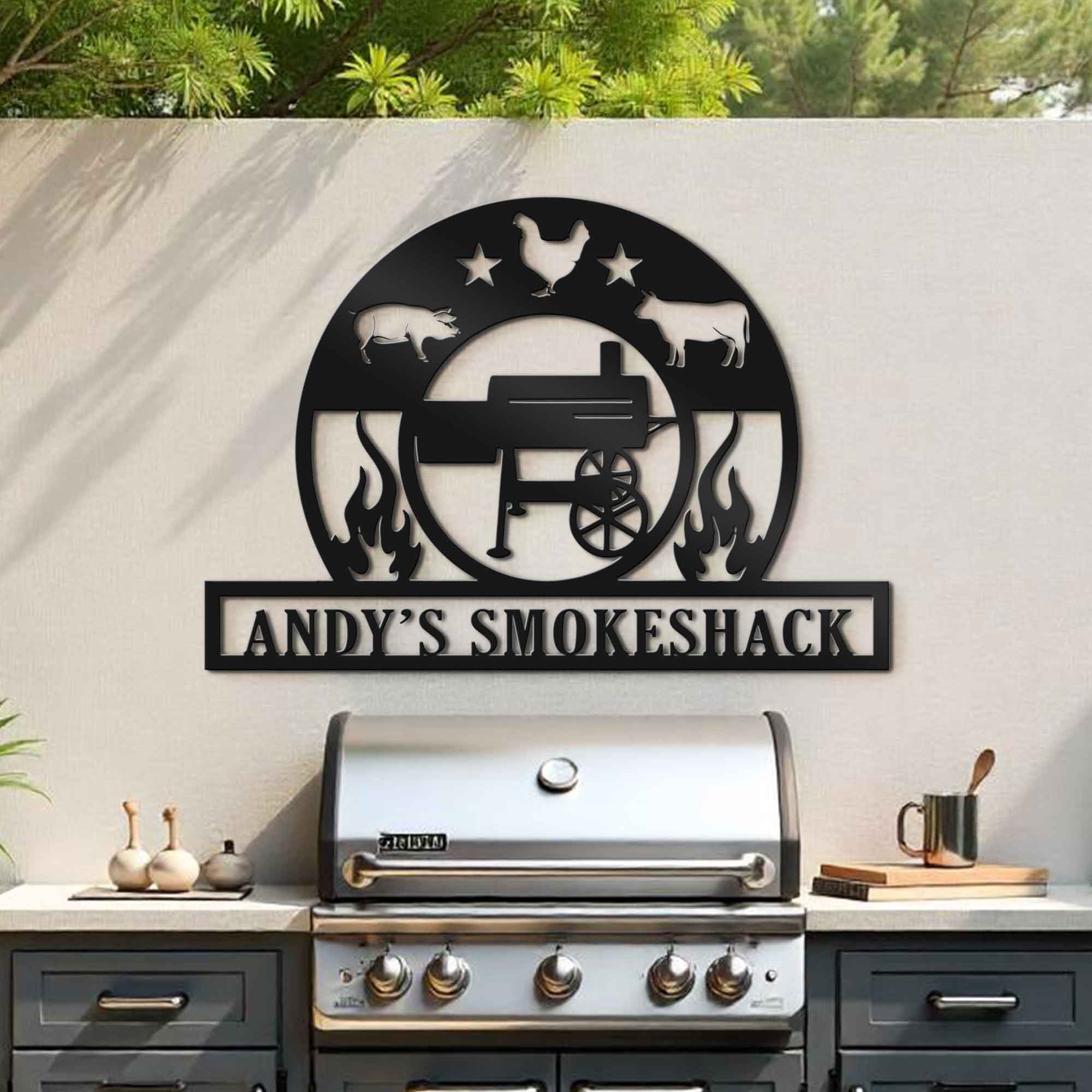 Family Poolside Metal Sign-Palm tree tropical Metal wall Art