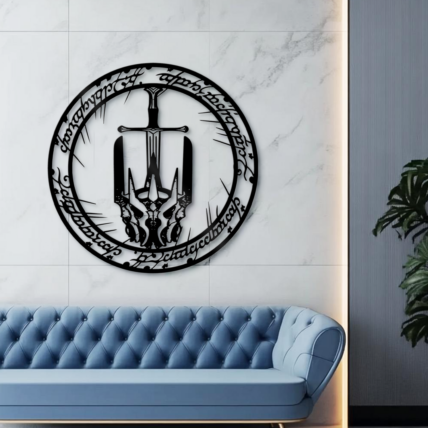 Sauron Sword Metal Wall Art, Lord Of Ring Theme Home Decor