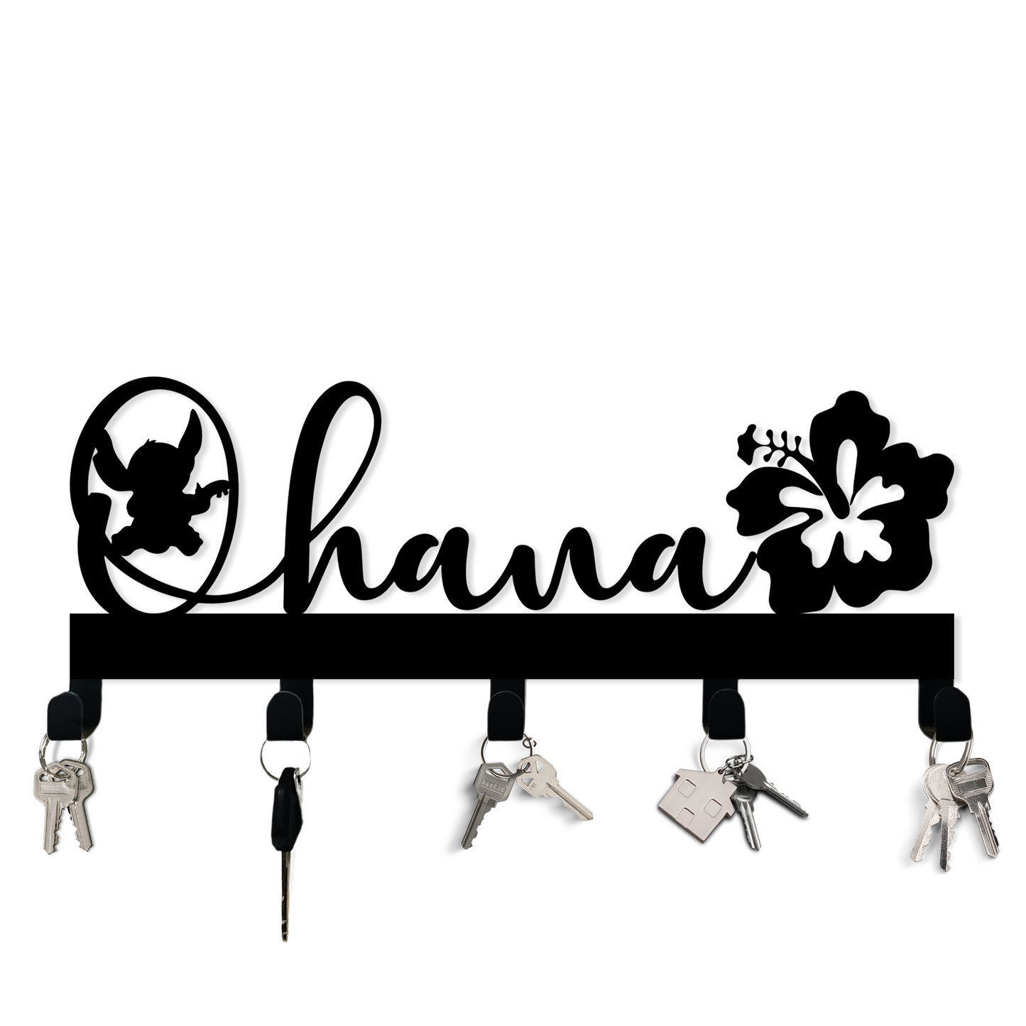 Ohana Stitch Theme Rug Hanger Sign - Beach House Xmas Decor