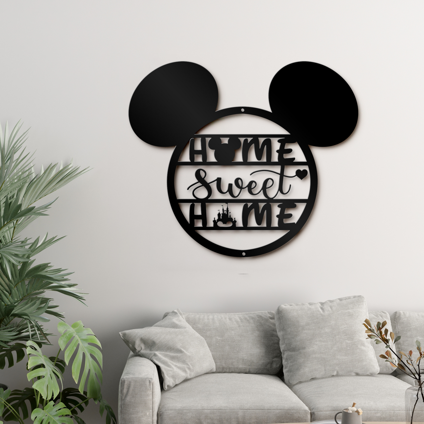 Mickey Face Home Sweet Home Metal Sign, Disney Metal Sign, Home And Wall Decor, Christmas Deocr, Housewarming Gifts