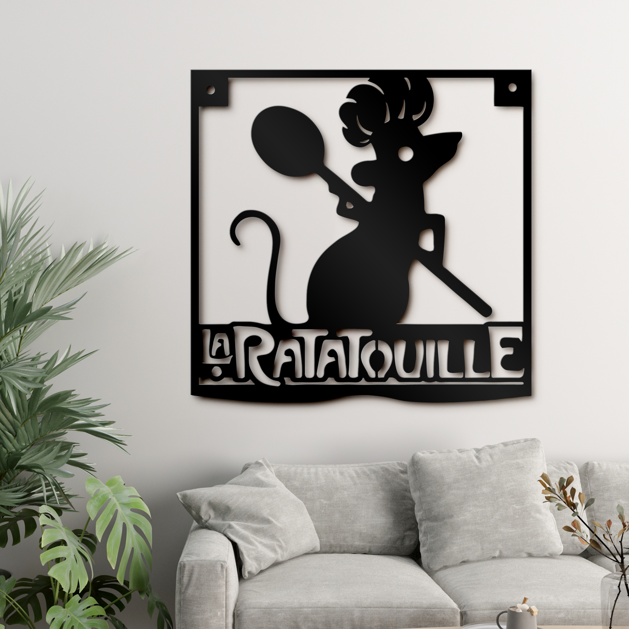 La Ratatouille Metal Sign, Unique Kitchen Wall Decor, Dining Room Decor, Gift For Chef Gusteau, Housewarming Gifts, Christmas Gifts