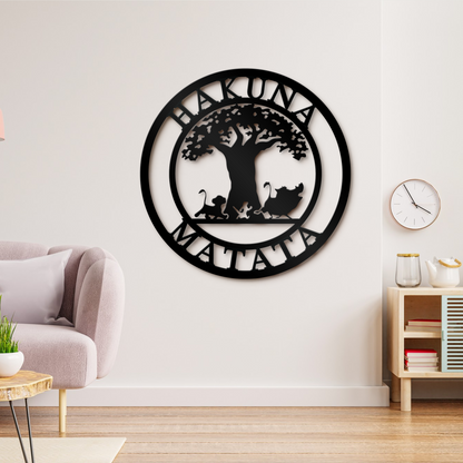 Hakuna Matata Metal Sign - Office Decor - Kids Winter