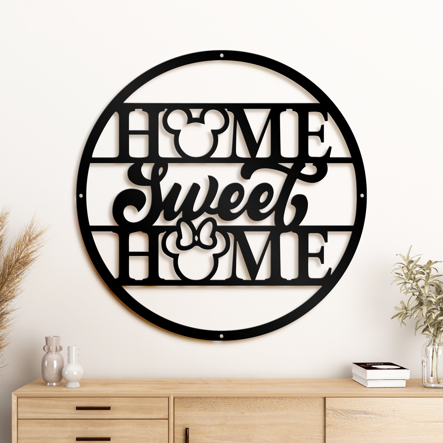 Home Sweet Home Metal Sign, Disney Metal Sign, Mickey And Minnie Metal Sign, Home And Wall Decor, Christmas Gifts, Housewarming Gifts