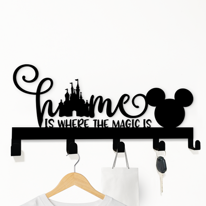 Home Is Where Magic Is Key Holder, Metal Castle Hangers