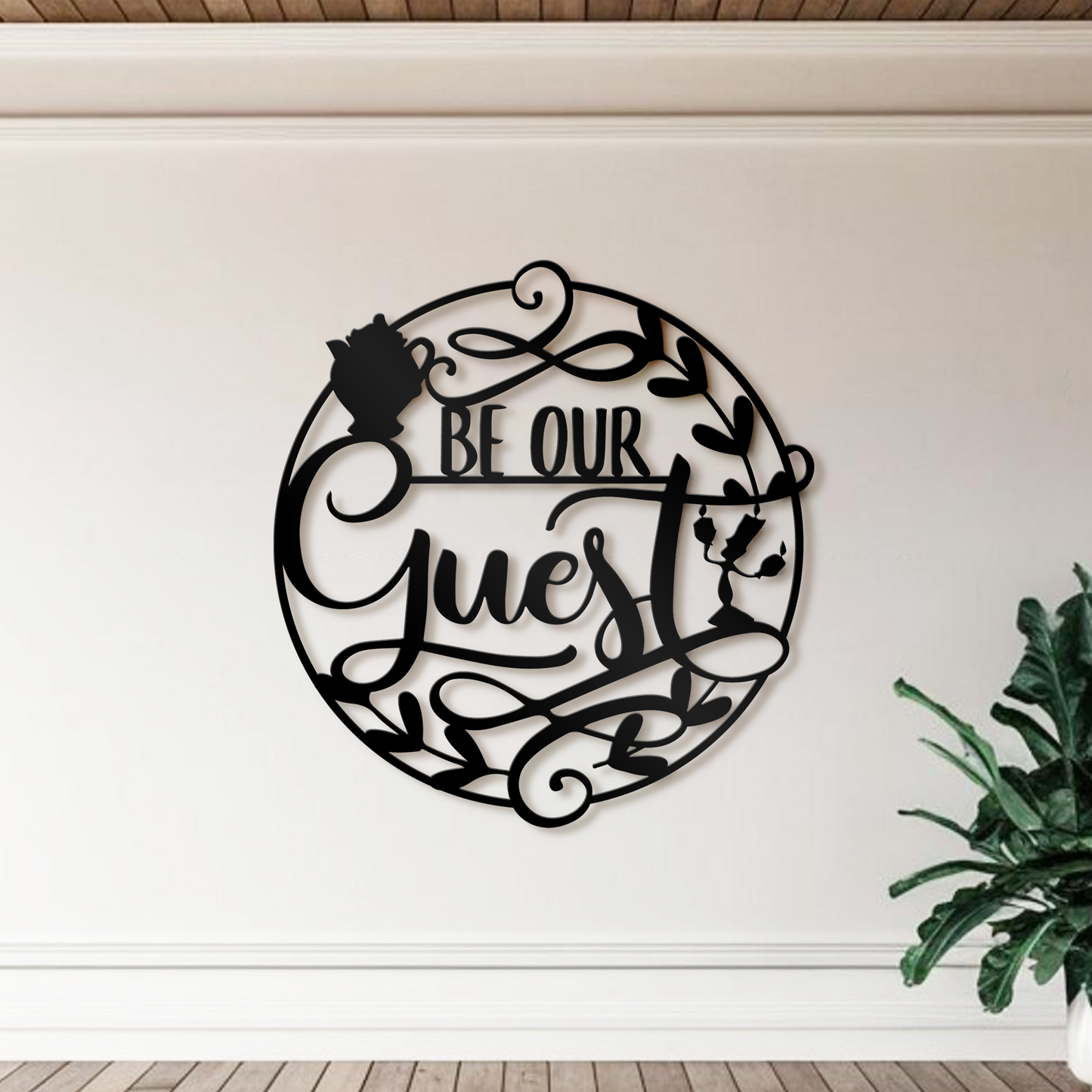 Be Our Guest Metal Wall Art, Disney Theme Home Decor