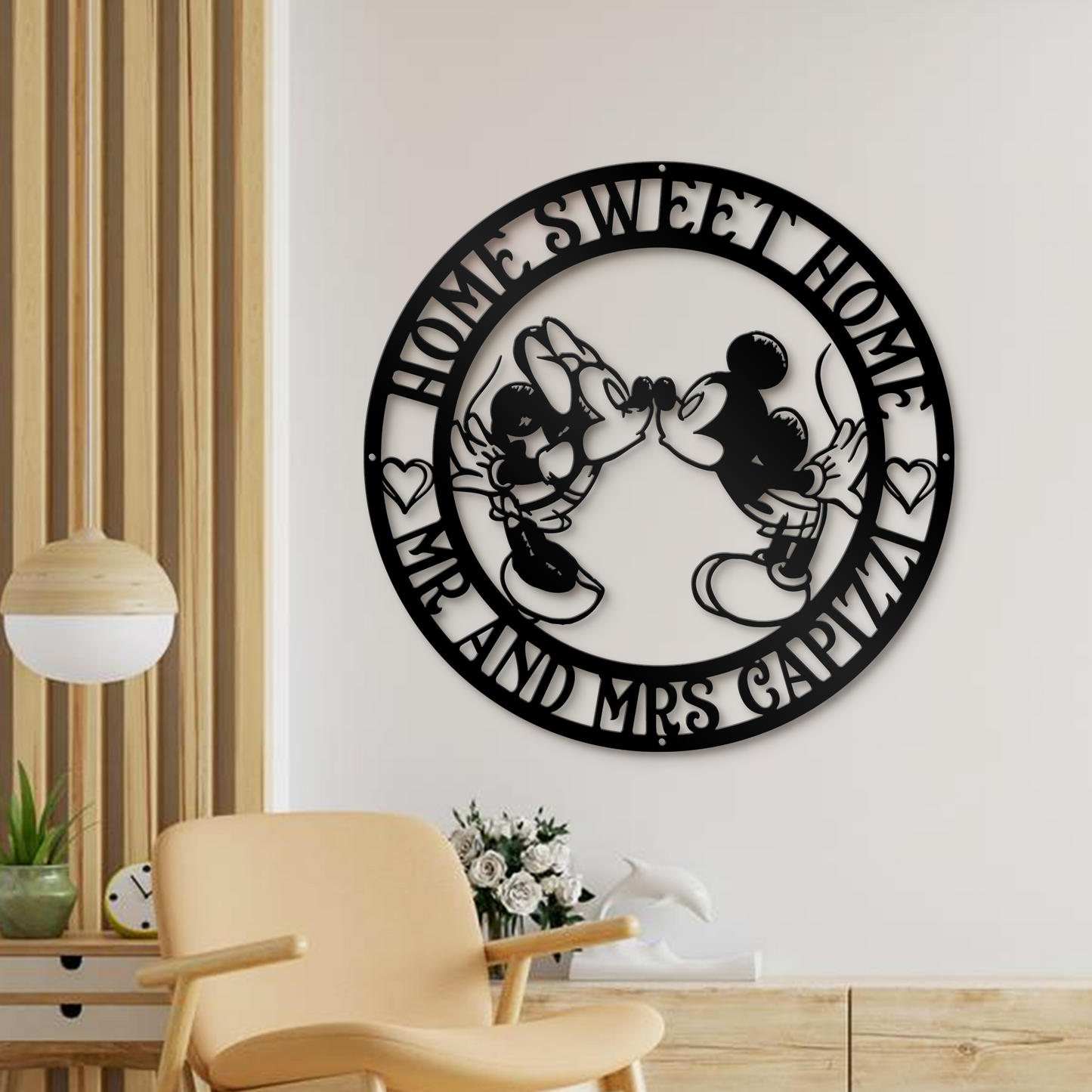 Mr and Mrs Metal Sign - Disney Metal Sign - Couples Name Sign - Valentine Gift