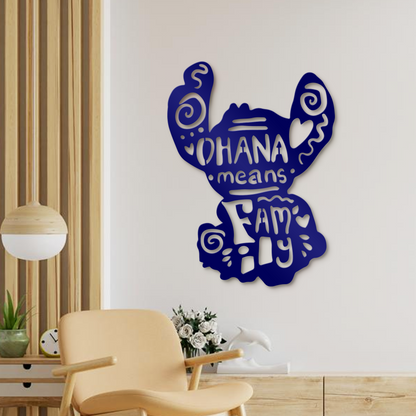 Ohana Means Family Sign - Disney Stitch Sign