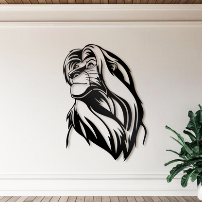 Lion King Simba Metal Wall Art, Nursery Wall Metal Sign Decor