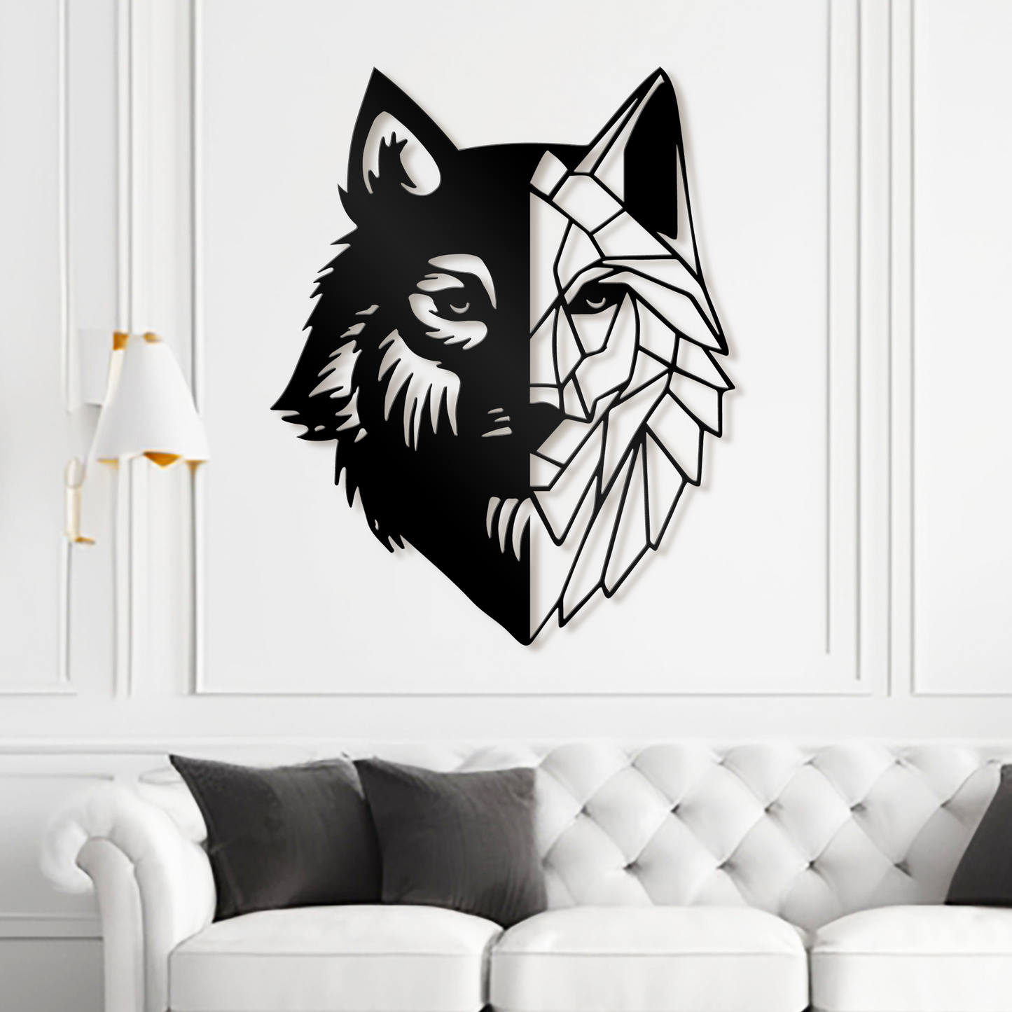 Majestic Wolf Metal Wall Decor - Direwolf Wall Art