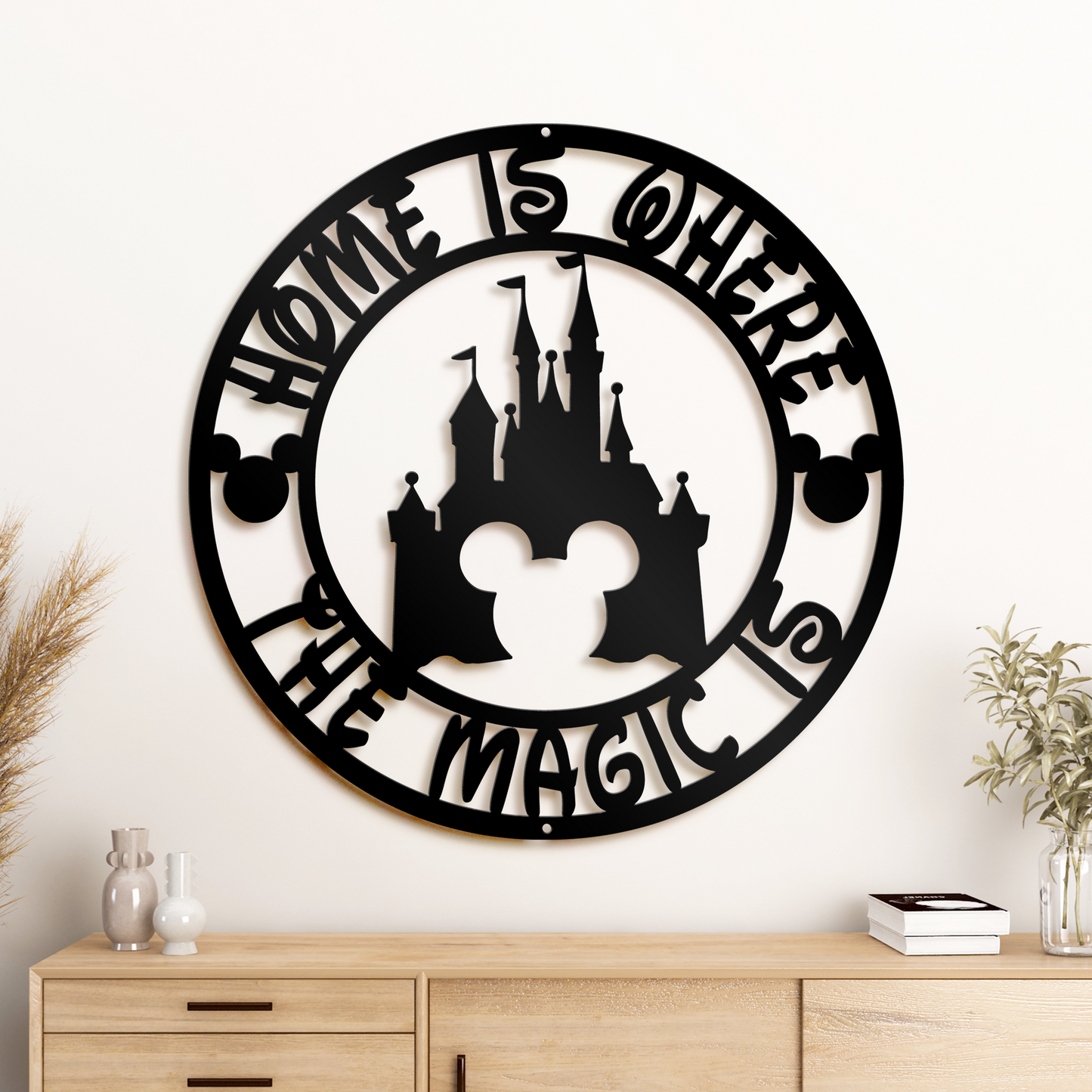 Home Is Where The Magic Is Disney Metal Sign, Disney Castle Metal Sign, Mickey Metal Sign, Home and Wall Decor, Front Porch Decor, Housewarming Gifts, Christmas Gifts