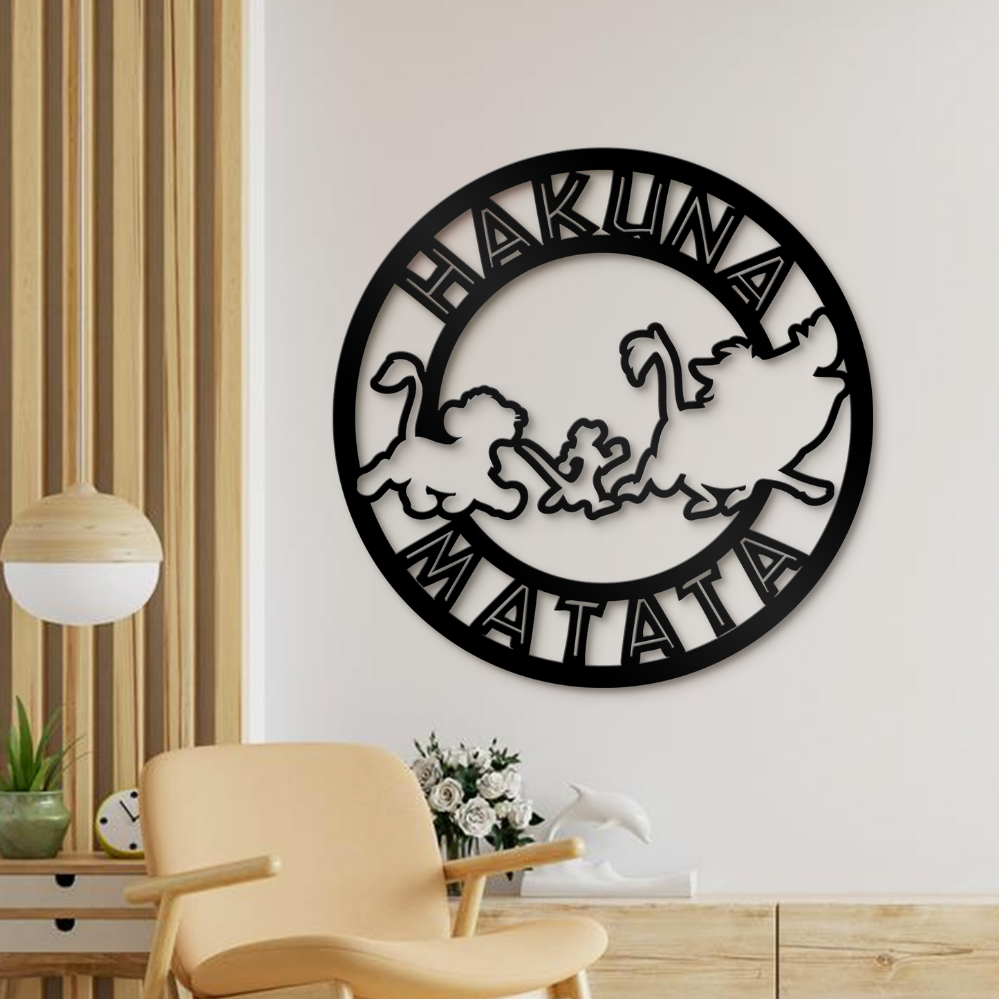 Hakuna Matata Round Metal Sign