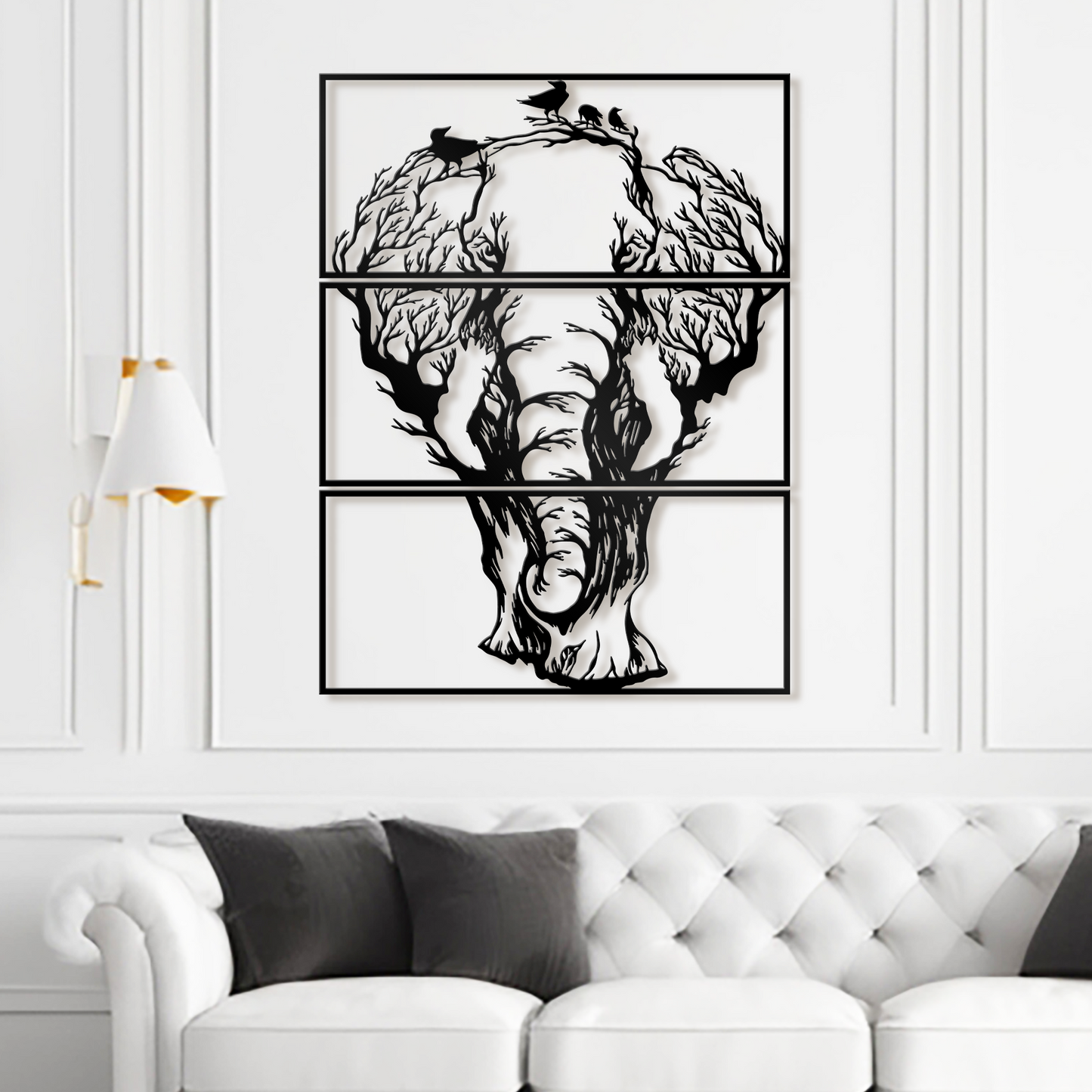 Metal Elephant Wall Decor - Tree Elephant Wall Art