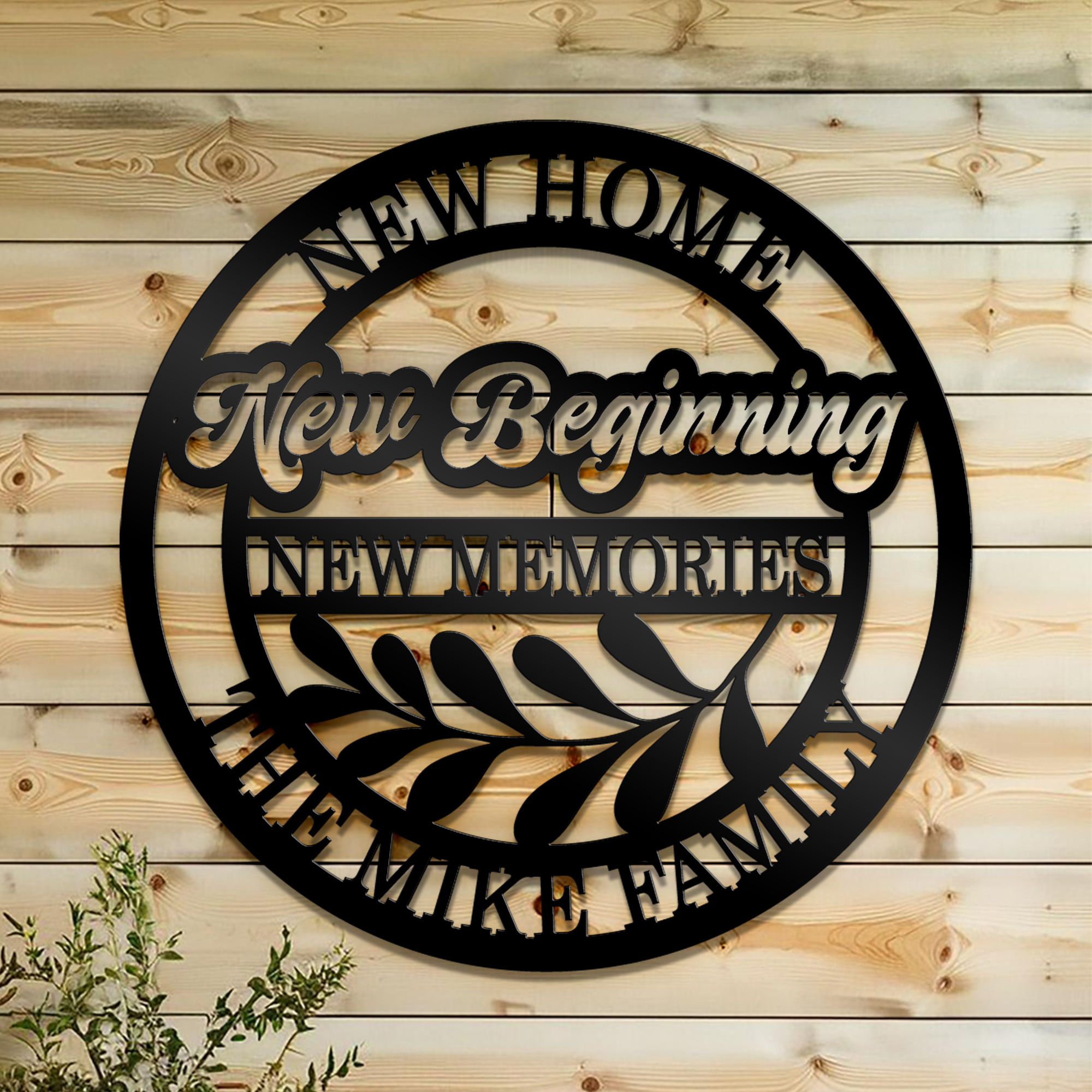 Last Name Sign New Home New Beginning Metal Sign  New House Gift