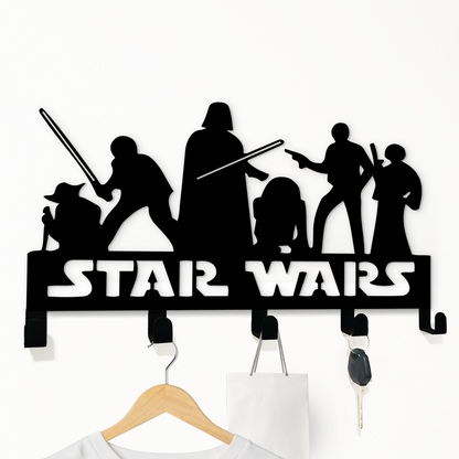 Star Wars Character Key Hangers - Disney Theme Metal Hanger - Game Room Wall Decor