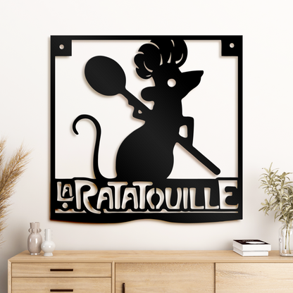 La Ratatouille Metal Sign, Unique Kitchen Wall Decor, Dining Room Decor, Gift For Chef Gusteau, Housewarming Gifts, Christmas Gifts