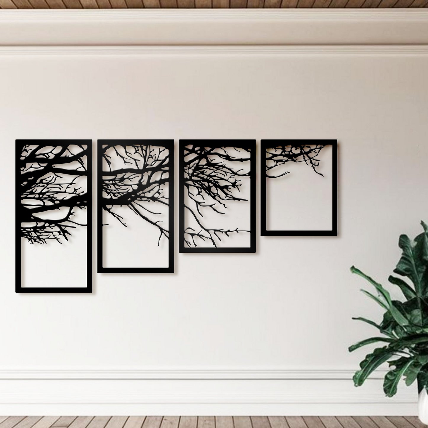 Tree Branches Metal Wall Art, Minimal Metal Wall Art, Tree Of Life Metal Wall Decor