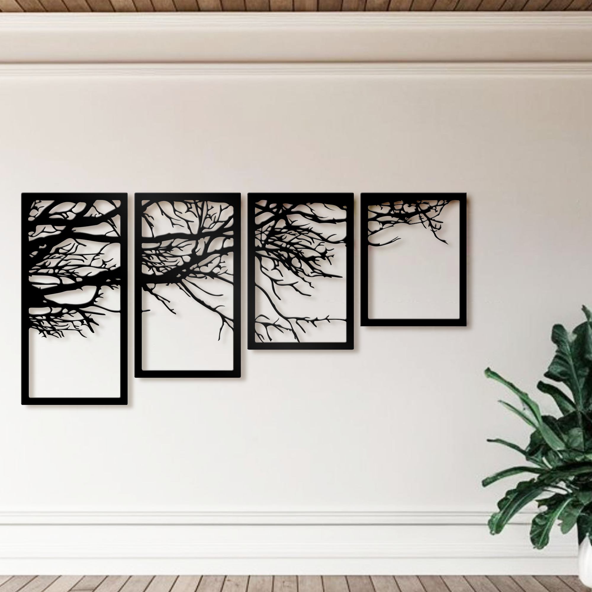 Tree Branches Metal Wall Art, Minimal Metal Wall Art, Tree Of Life Metal Wall Decor