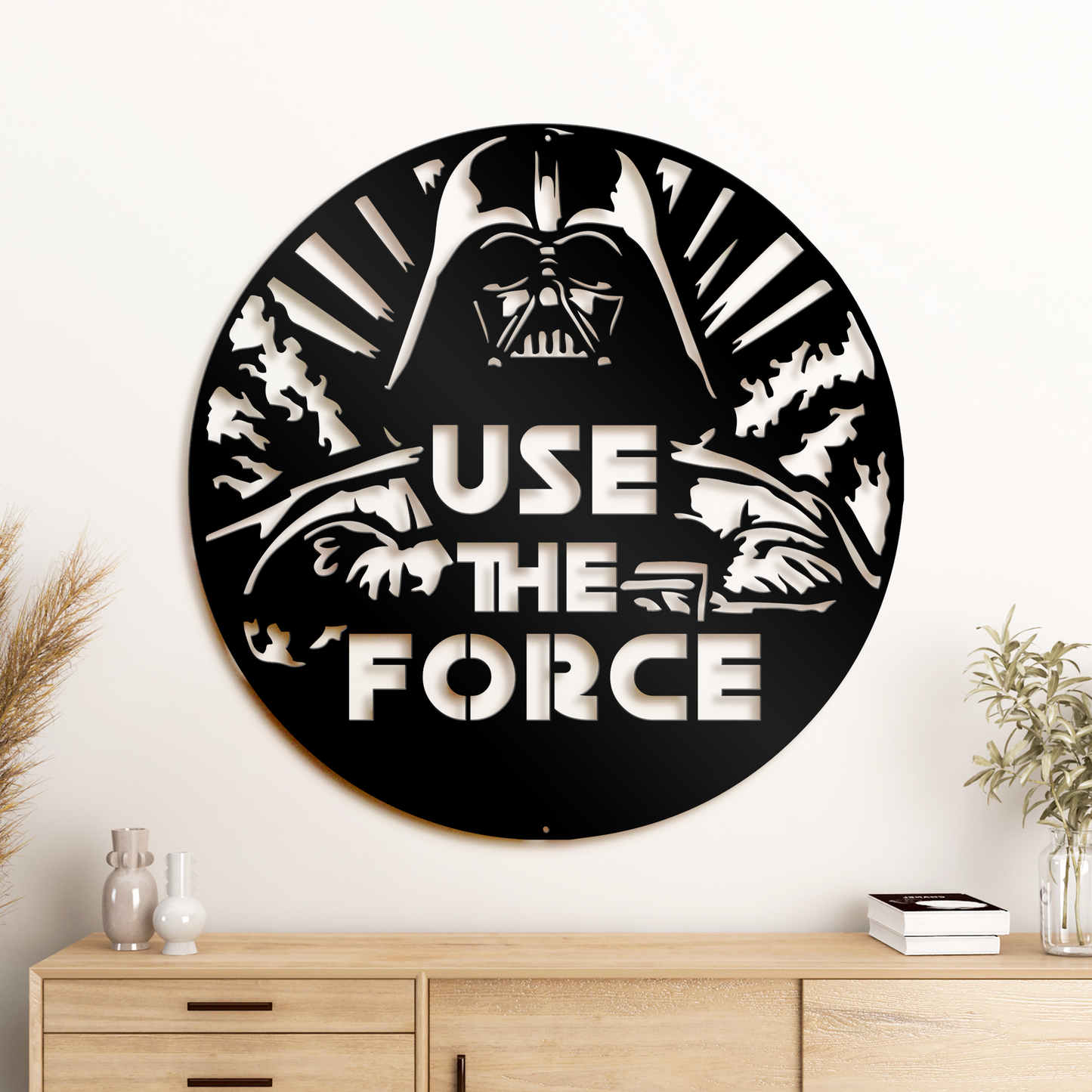 Use The Force Metal Sign, Mandalorian Metal Sign, Star War Quote Metal Sign, Home And Wall Decor, Front Door Decor, Winter Decor, Housewarming Gifts, Christmas Gifts